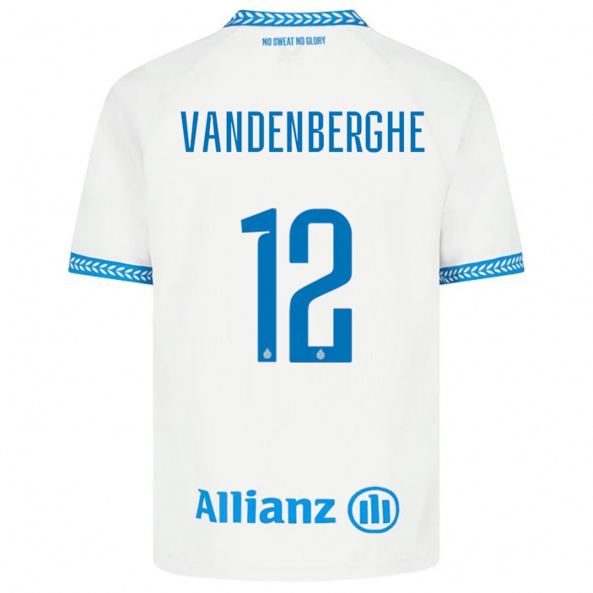 ילדים Xander Vandenberghe #12 כחול לבן הרחק ג'רזי 2025/26 חולצה קצרה