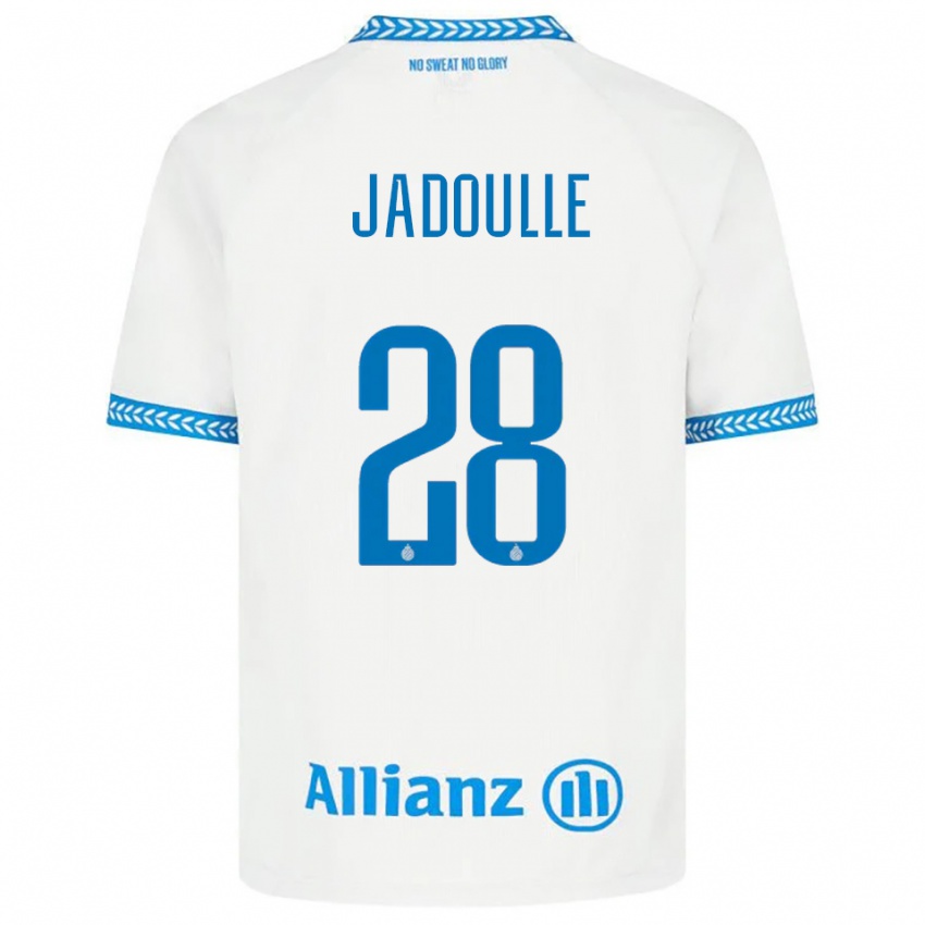 ילדים Romane Jadoulle #28 כחול לבן הרחק ג'רזי 2025/26 חולצה קצרה