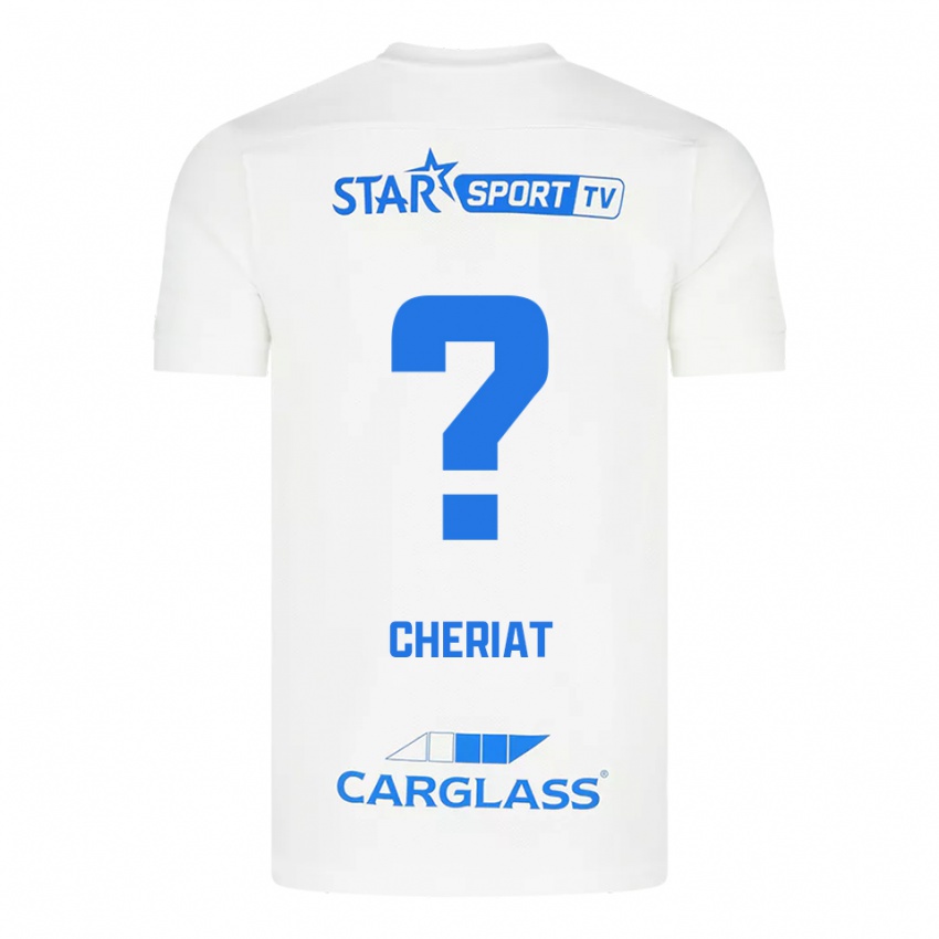 ילדים Rayan Cheriat #0 לבן כחול הרחק ג'רזי 2025/26 חולצה קצרה