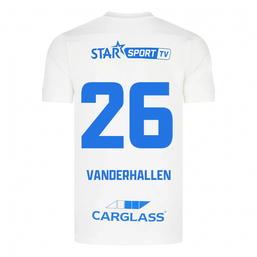 ילדים Yari Vanderhallen #26 לבן כחול הרחק ג'רזי 2025/26 חולצה קצרה