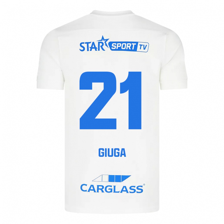 ילדים Anissa Giuga #21 לבן כחול הרחק ג'רזי 2025/26 חולצה קצרה