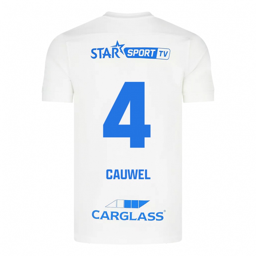 ילדים מישיאל קאוול #4 לבן כחול הרחק ג'רזי 2025/26 חולצה קצרה