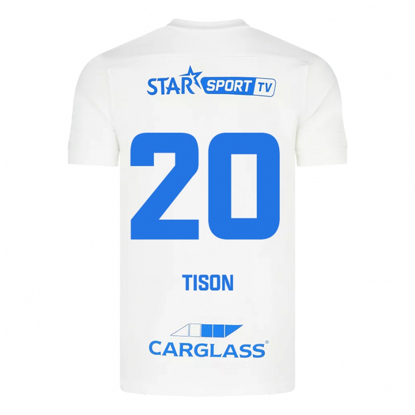 ילדים שרלוט טייסון #20 לבן כחול הרחק ג'רזי 2025/26 חולצה קצרה