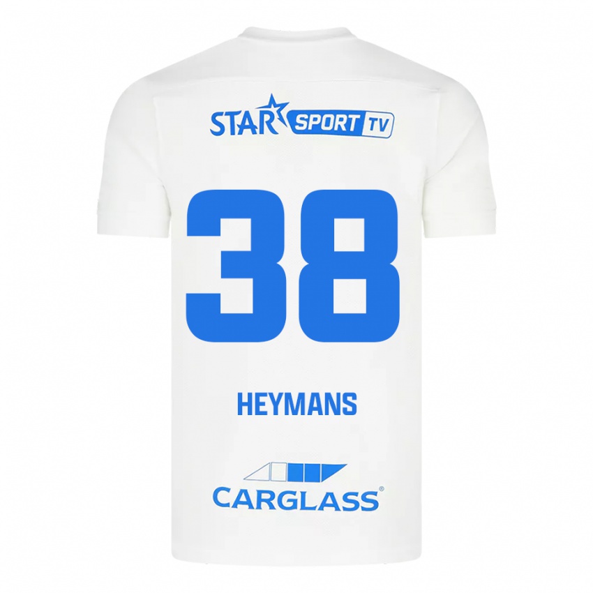 ילדים דאן היימנס #38 לבן כחול הרחק ג'רזי 2025/26 חולצה קצרה