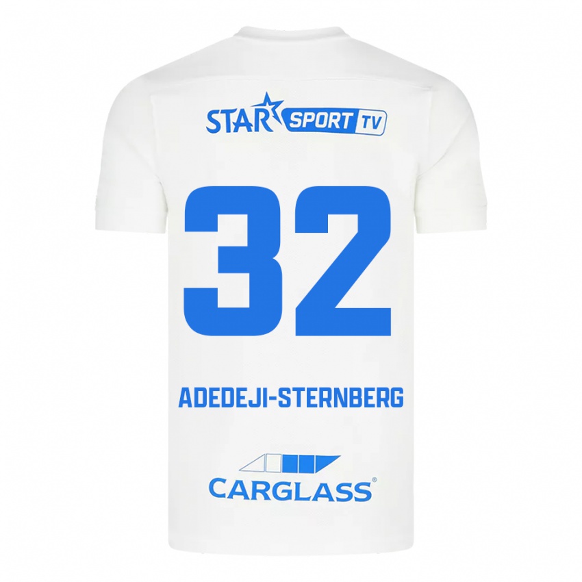 ילדים נואה אדדג׳י-שטרנברג #32 לבן כחול הרחק ג'רזי 2025/26 חולצה קצרה