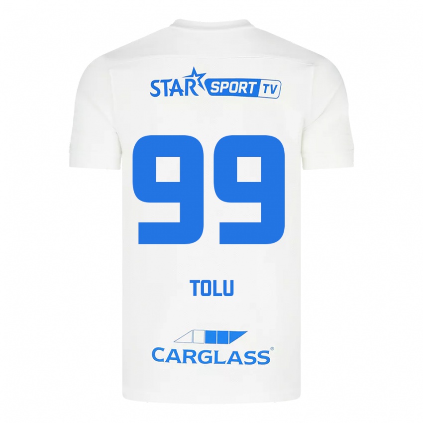 ילדים טולו ארוקודארה #99 לבן כחול הרחק ג'רזי 2025/26 חולצה קצרה