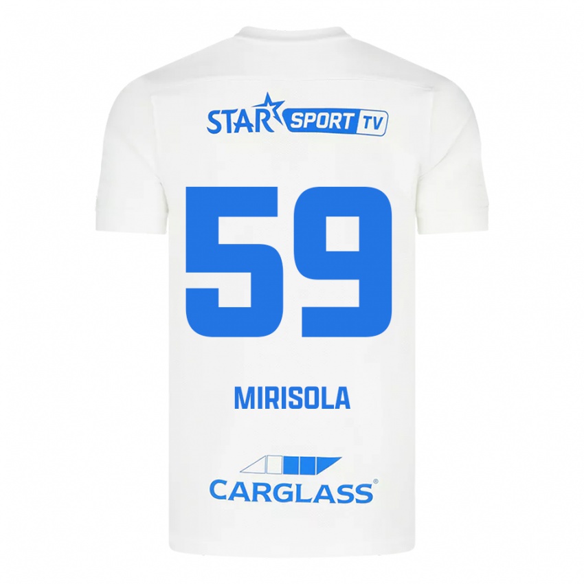 ילדים רובין מיריסולה #59 לבן כחול הרחק ג'רזי 2025/26 חולצה קצרה