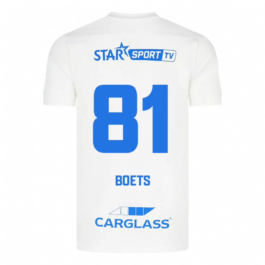 ילדים קאו בואץ #81 לבן כחול הרחק ג'רזי 2025/26 חולצה קצרה