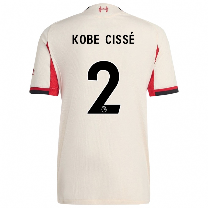 ילדים Prince Kobe Cissé #2 לבן שחור הרחק ג'רזי 2025/26 חולצה קצרה