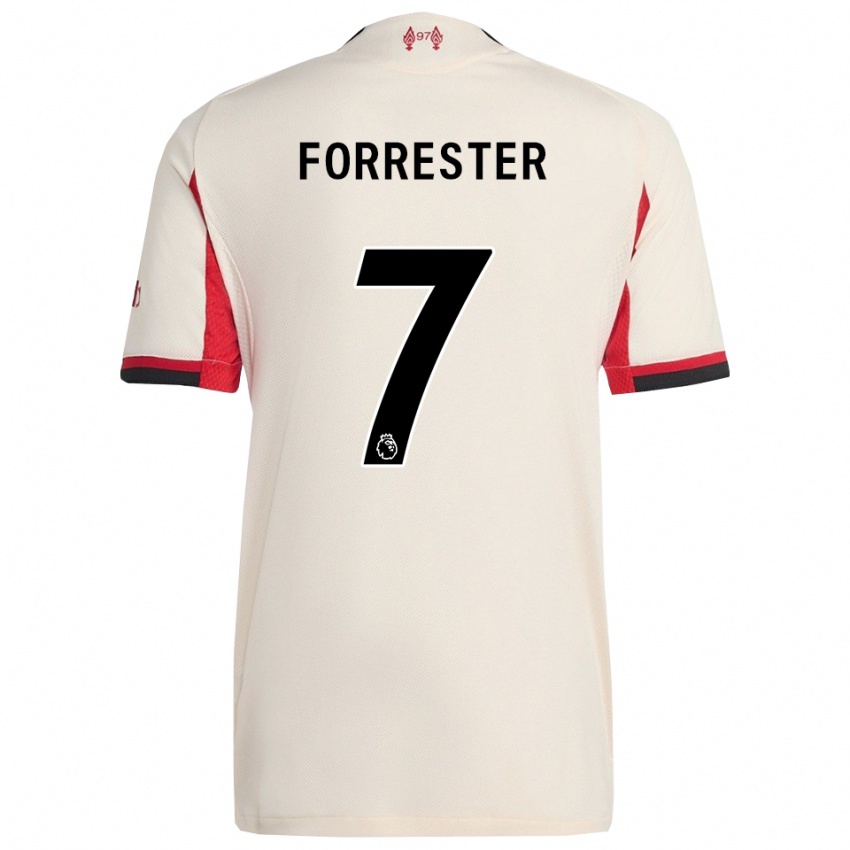 ילדים Lamore Forrester #7 לבן שחור הרחק ג'רזי 2025/26 חולצה קצרה