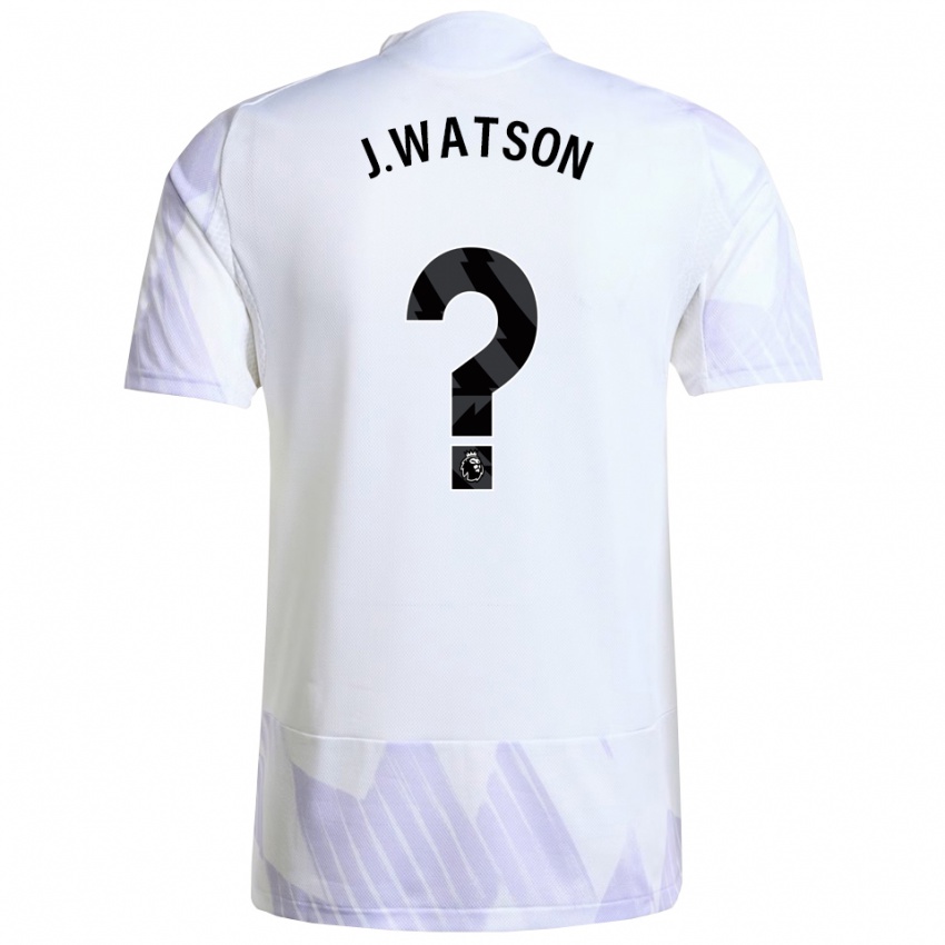 ילדים Jacob Watson #0 לבן סגול סגול הרחק ג'רזי 2025/26 חולצה קצרה