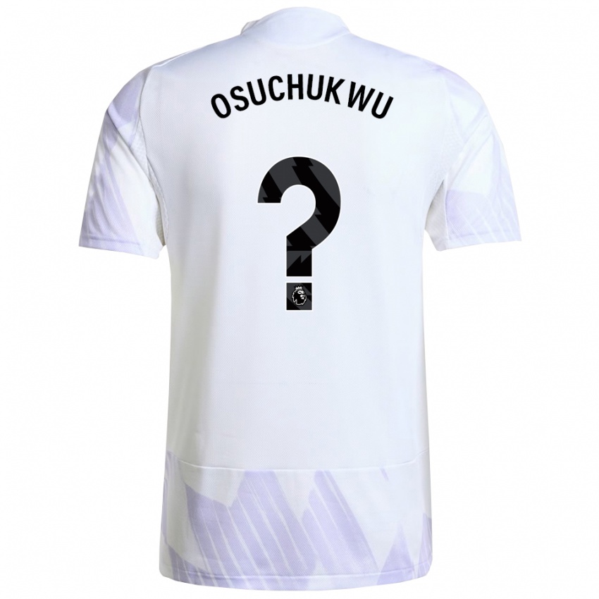 ילדים Darlington Osuchukwu #0 לבן סגול סגול הרחק ג'רזי 2025/26 חולצה קצרה