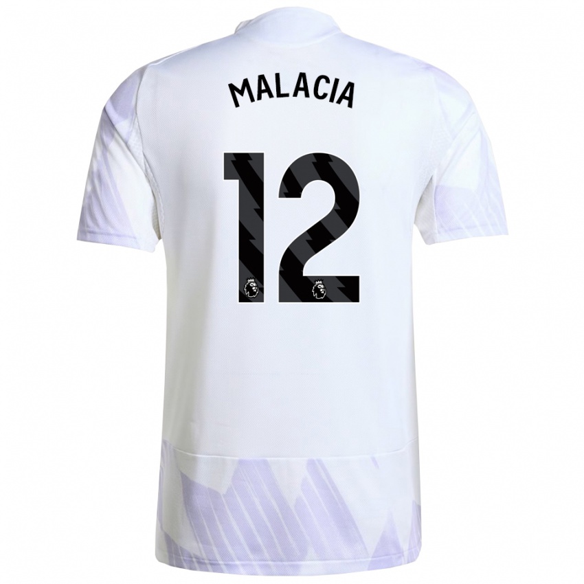 ילדים טיירל מלאסיה #12 לבן סגול סגול הרחק ג'רזי 2025/26 חולצה קצרה