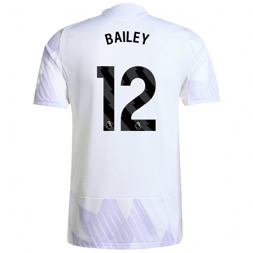 ילדים James Bailey #12 לבן סגול סגול הרחק ג'רזי 2025/26 חולצה קצרה