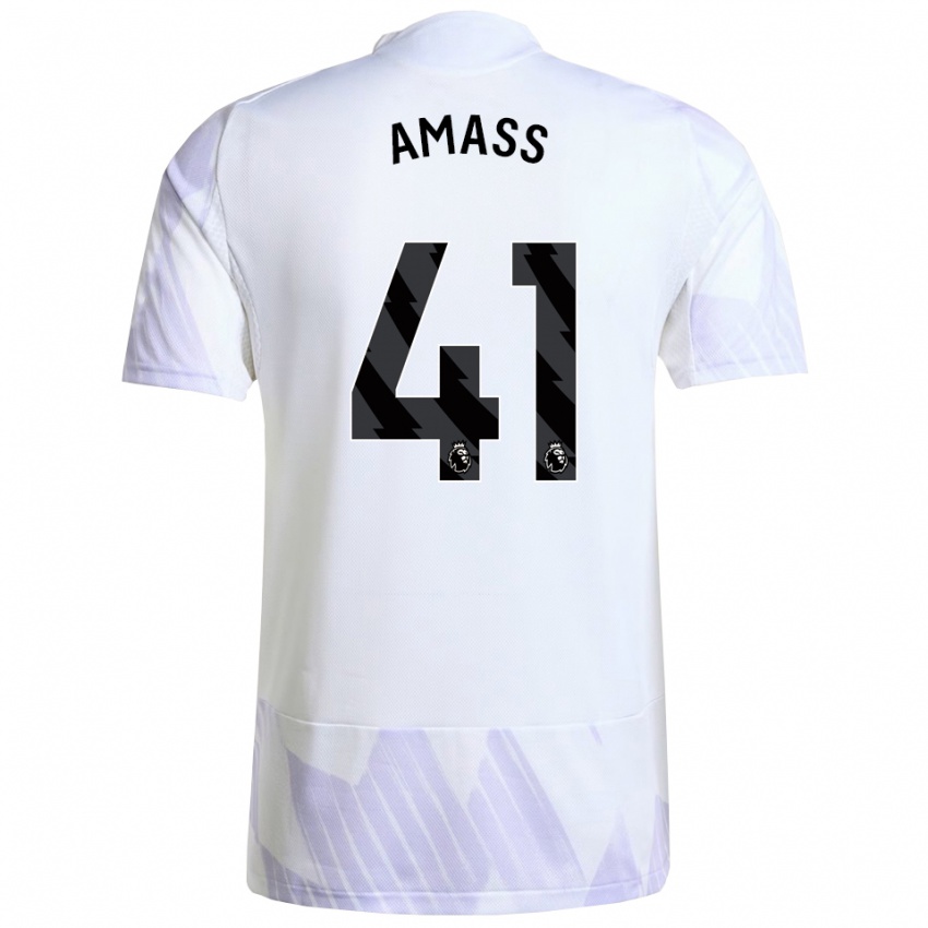 ילדים הארי עמאס #41 לבן סגול סגול הרחק ג'רזי 2025/26 חולצה קצרה