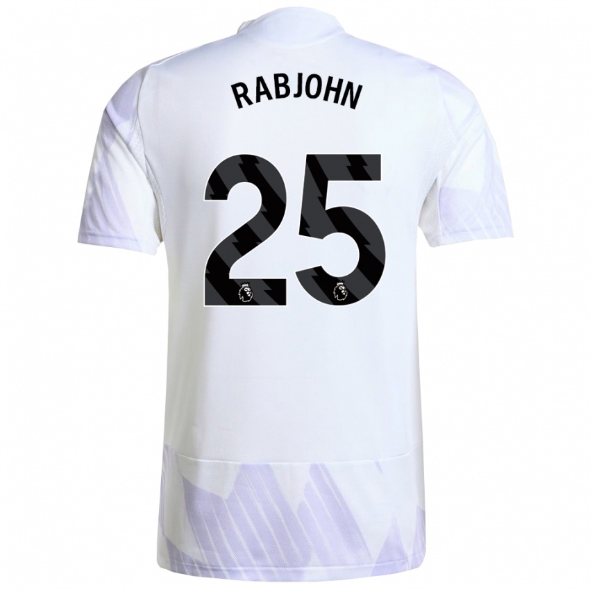 ילדים אווי רבג'ון #25 לבן סגול סגול הרחק ג'רזי 2025/26 חולצה קצרה