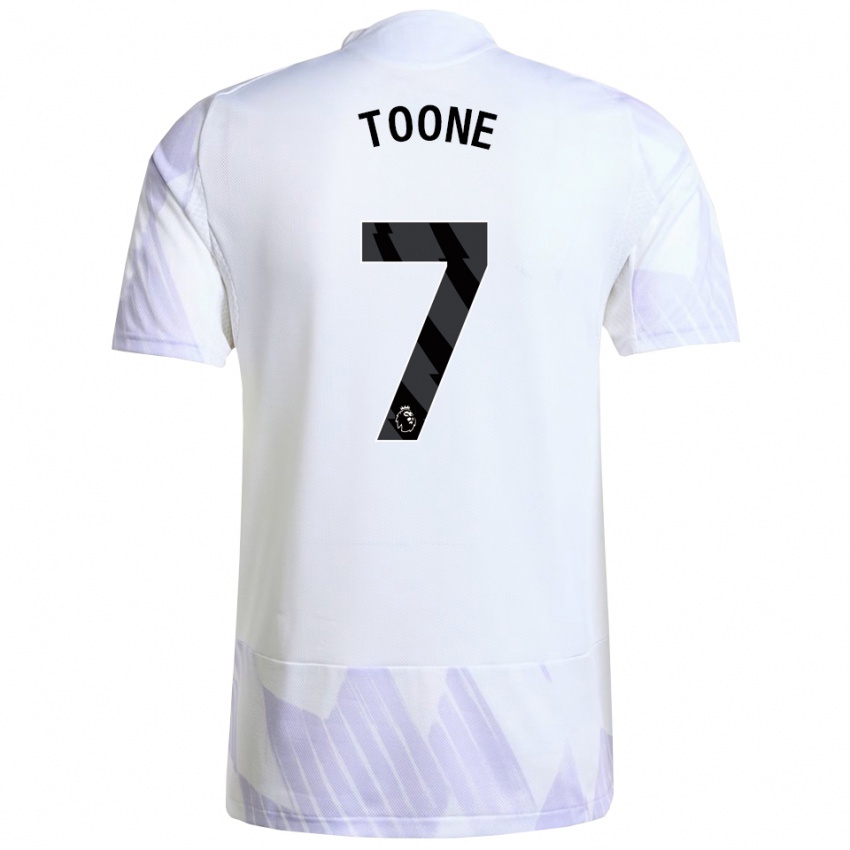 ילדים אלה טון #7 לבן סגול סגול הרחק ג'רזי 2025/26 חולצה קצרה