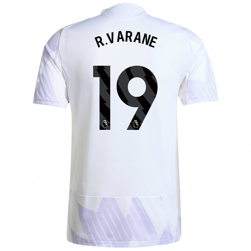 ילדים רפאל וראן #19 לבן סגול סגול הרחק ג'רזי 2025/26 חולצה קצרה