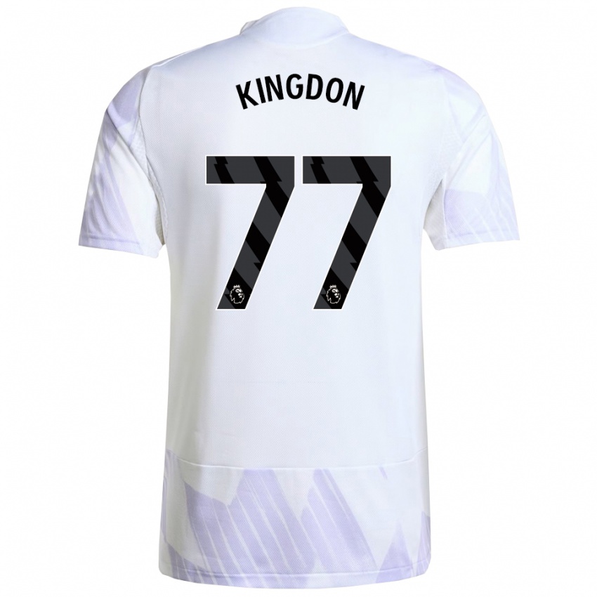ילדים ג'ק קינגדון #77 לבן סגול סגול הרחק ג'רזי 2025/26 חולצה קצרה