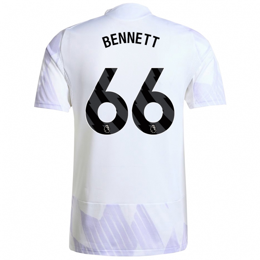 ילדים ריס בנט #66 לבן סגול סגול הרחק ג'רזי 2025/26 חולצה קצרה