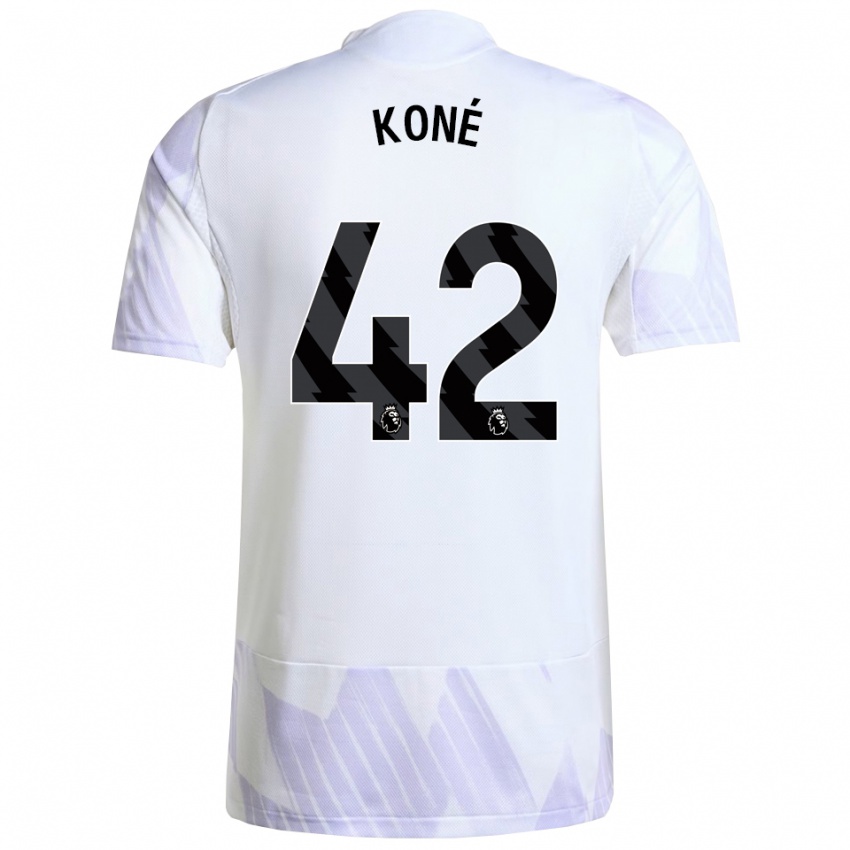 ילדים סקו קונה #42 לבן סגול סגול הרחק ג'רזי 2025/26 חולצה קצרה