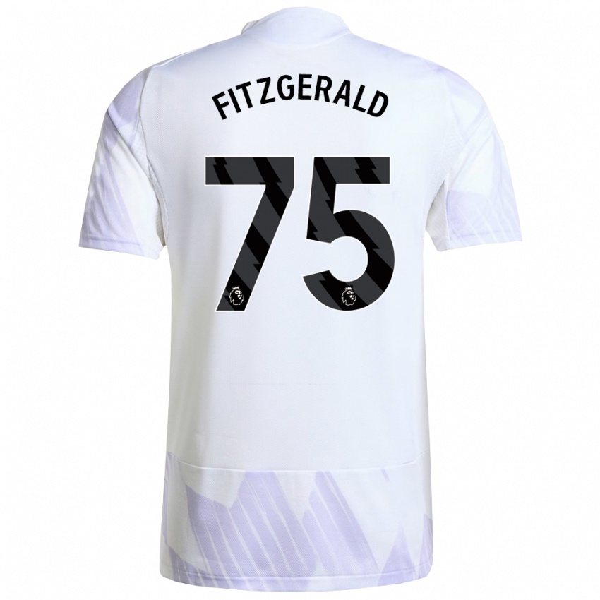 ילדים ג׳ייסי ג׳ון פיצג׳רלד #75 לבן סגול סגול הרחק ג'רזי 2025/26 חולצה קצרה