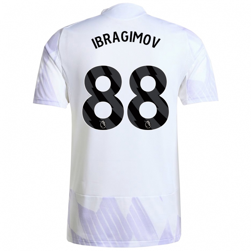 ילדים אמיר איברגימוב #88 לבן סגול סגול הרחק ג'רזי 2025/26 חולצה קצרה