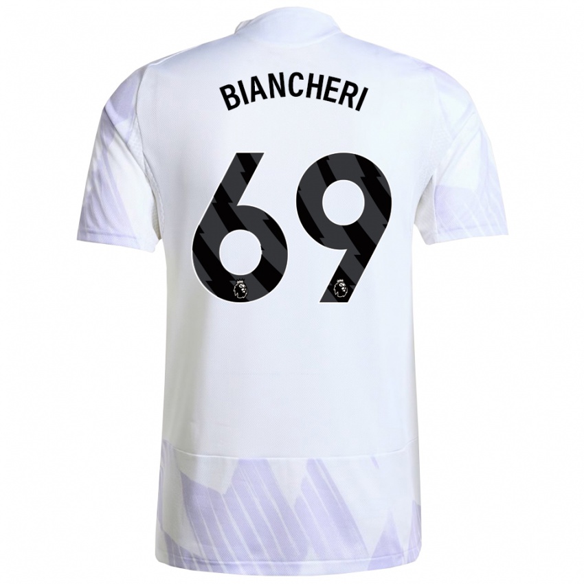 ילדים גבריאל ביאנשרי #69 לבן סגול סגול הרחק ג'רזי 2025/26 חולצה קצרה