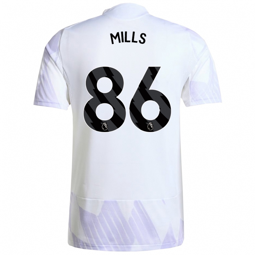 ילדים Albert Mills #86 לבן סגול סגול הרחק ג'רזי 2025/26 חולצה קצרה