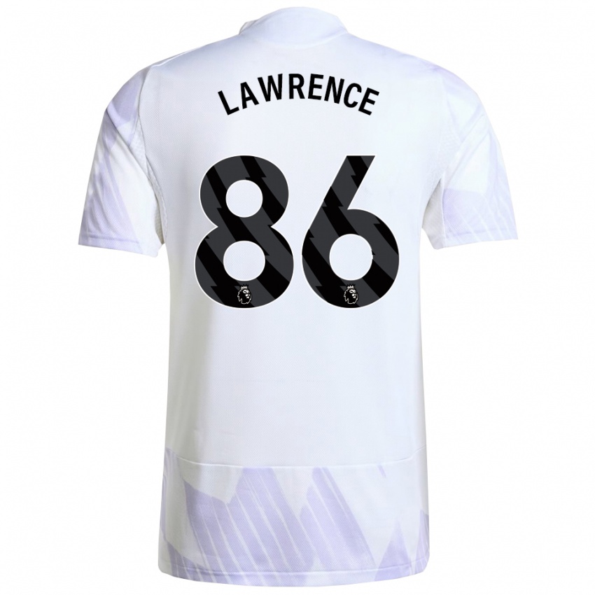 ילדים Marcus Lawrence #86 לבן סגול סגול הרחק ג'רזי 2025/26 חולצה קצרה