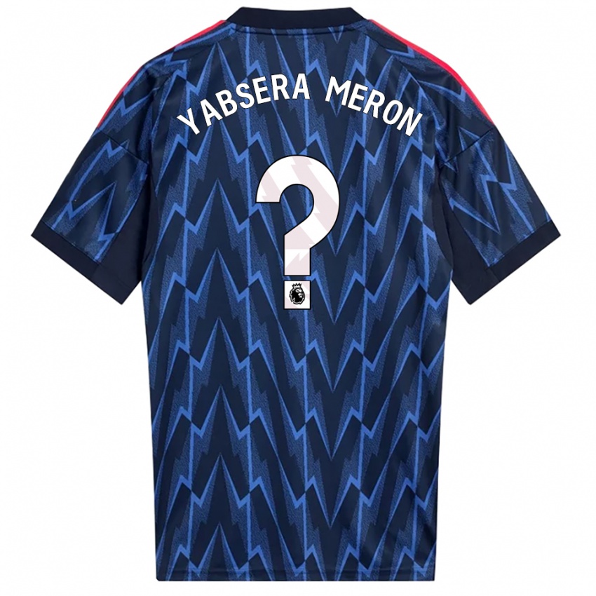 ילדים Yabsera Meron #0 נייבי אדום הרחק ג'רזי 2025/26 חולצה קצרה