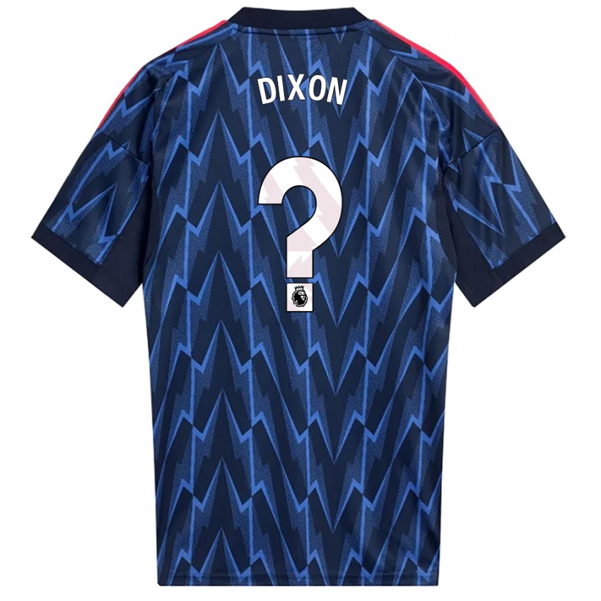 ילדים Danny Dixon #0 נייבי אדום הרחק ג'רזי 2025/26 חולצה קצרה
