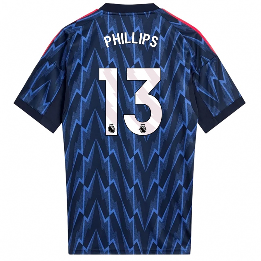 ילדים Charlie Phillips #13 נייבי אדום הרחק ג'רזי 2025/26 חולצה קצרה