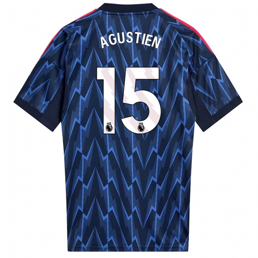 ילדים Demiane Agustien #15 נייבי אדום הרחק ג'רזי 2025/26 חולצה קצרה