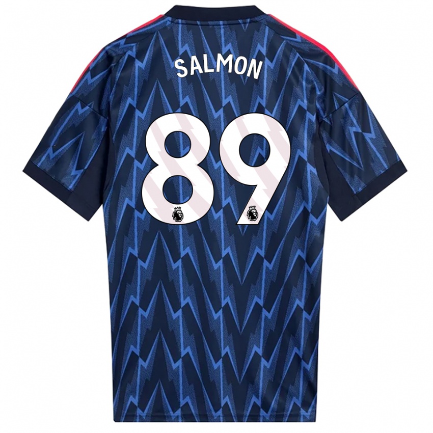 ילדים Marli Salmon #89 נייבי אדום הרחק ג'רזי 2025/26 חולצה קצרה