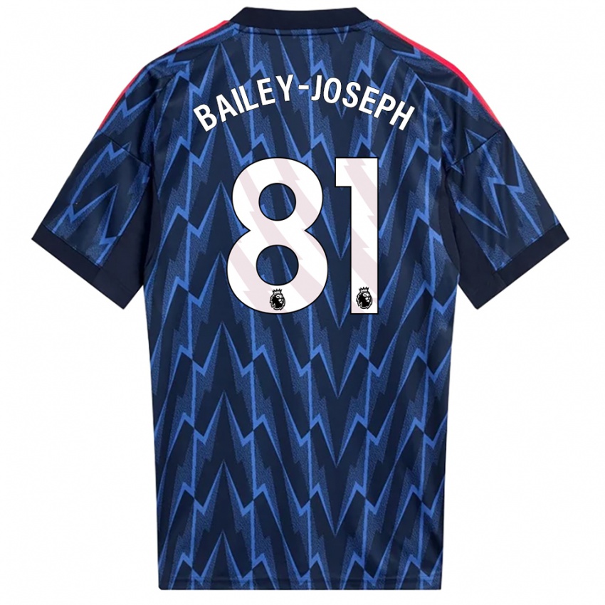 ילדים Brando Bailey-Joseph #81 נייבי אדום הרחק ג'רזי 2025/26 חולצה קצרה
