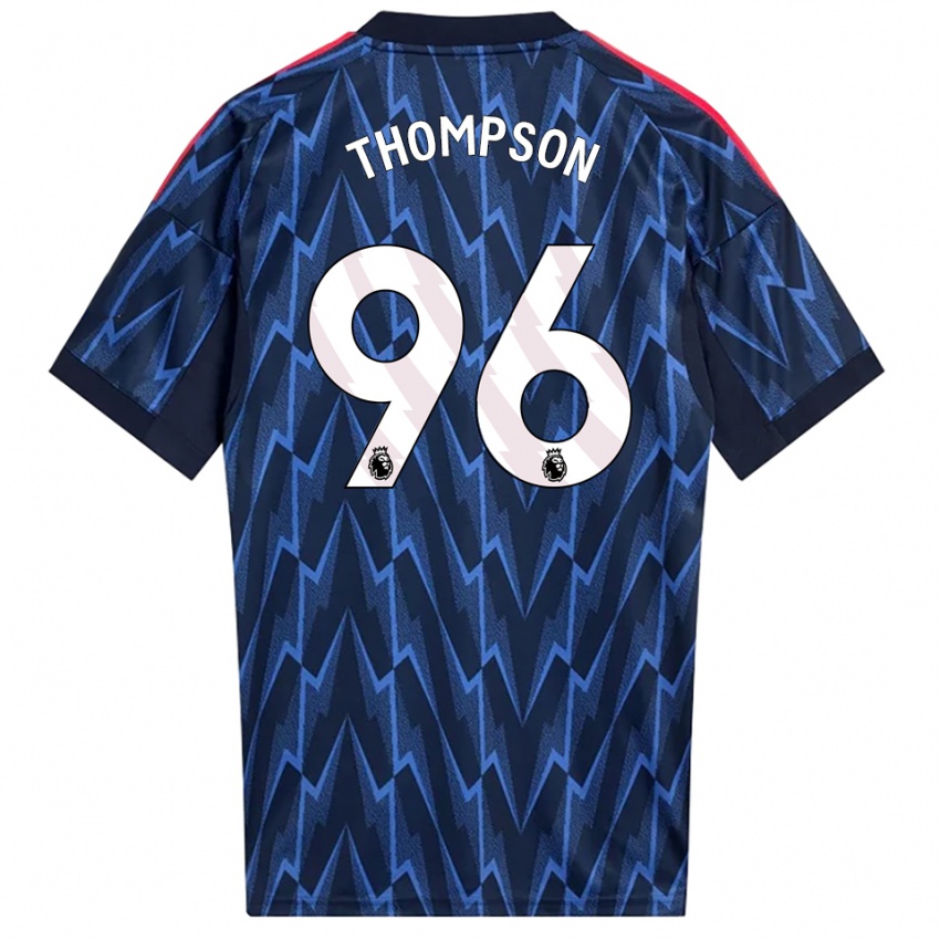 ילדים קיירן תומפסון #96 נייבי אדום הרחק ג'רזי 2025/26 חולצה קצרה