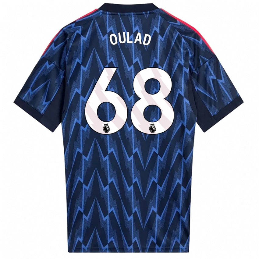 ילדים סלאח-אדין אולד מ'הנד #68 נייבי אדום הרחק ג'רזי 2025/26 חולצה קצרה