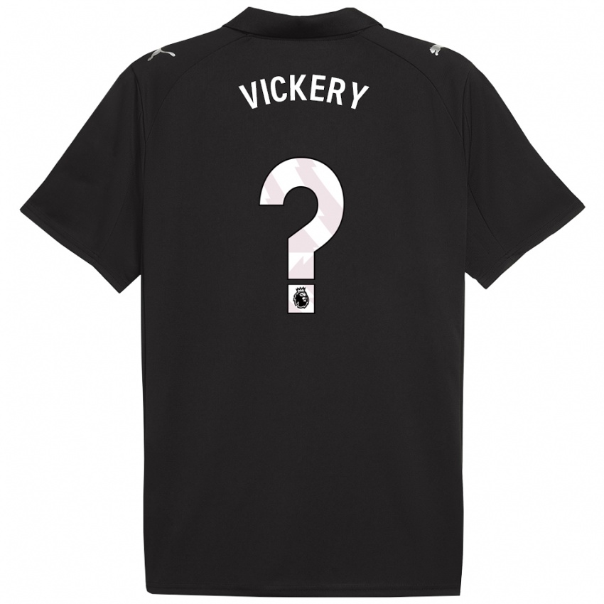 ילדים Ben Vickery #0 שחור לבן הרחק ג'רזי 2025/26 חולצה קצרה