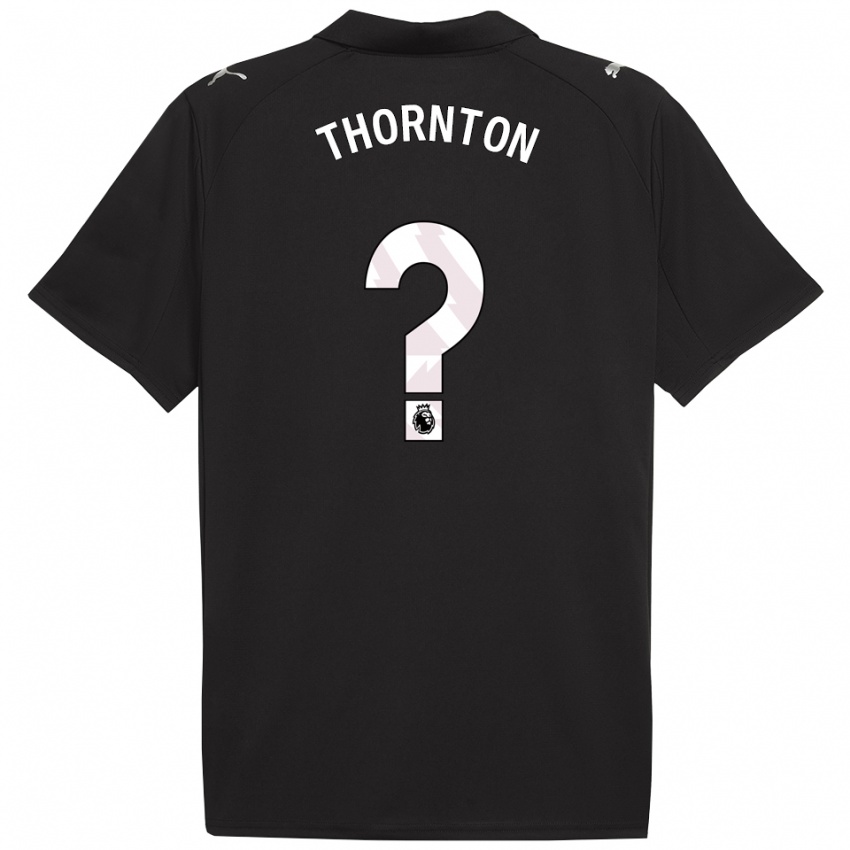 ילדים Archie Thornton #0 שחור לבן הרחק ג'רזי 2025/26 חולצה קצרה