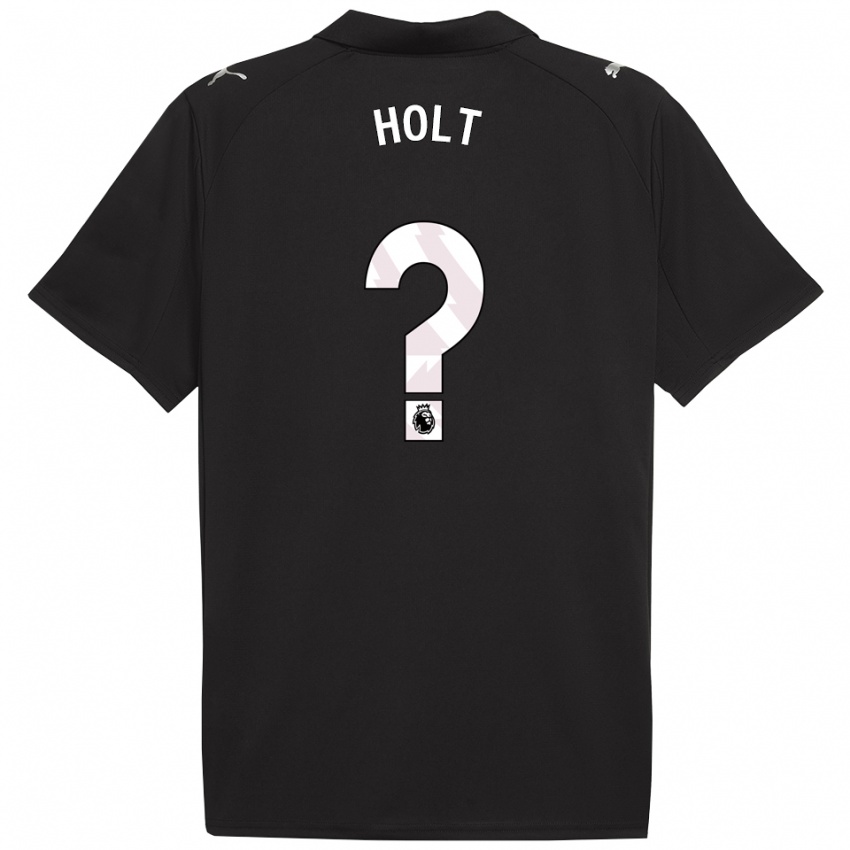 ילדים Charlie Holt #0 שחור לבן הרחק ג'רזי 2025/26 חולצה קצרה