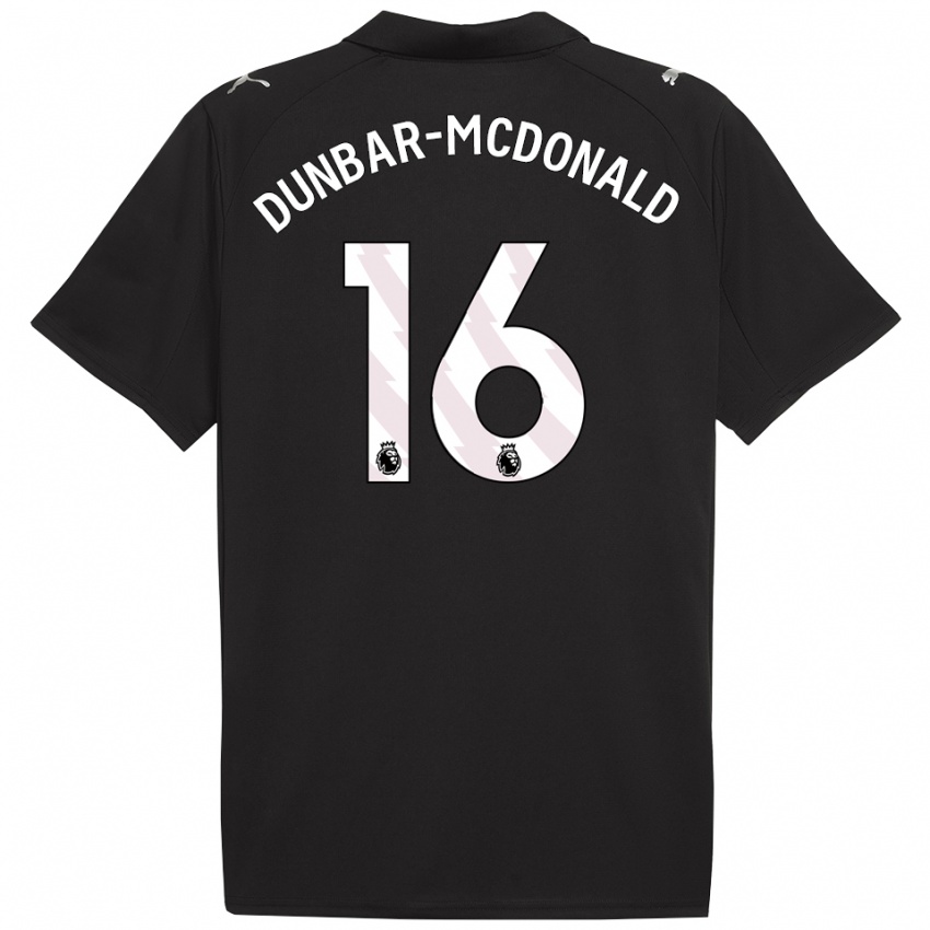 ילדים כריסטיאן דאנבר-מקדונלד #16 שחור לבן הרחק ג'רזי 2025/26 חולצה קצרה