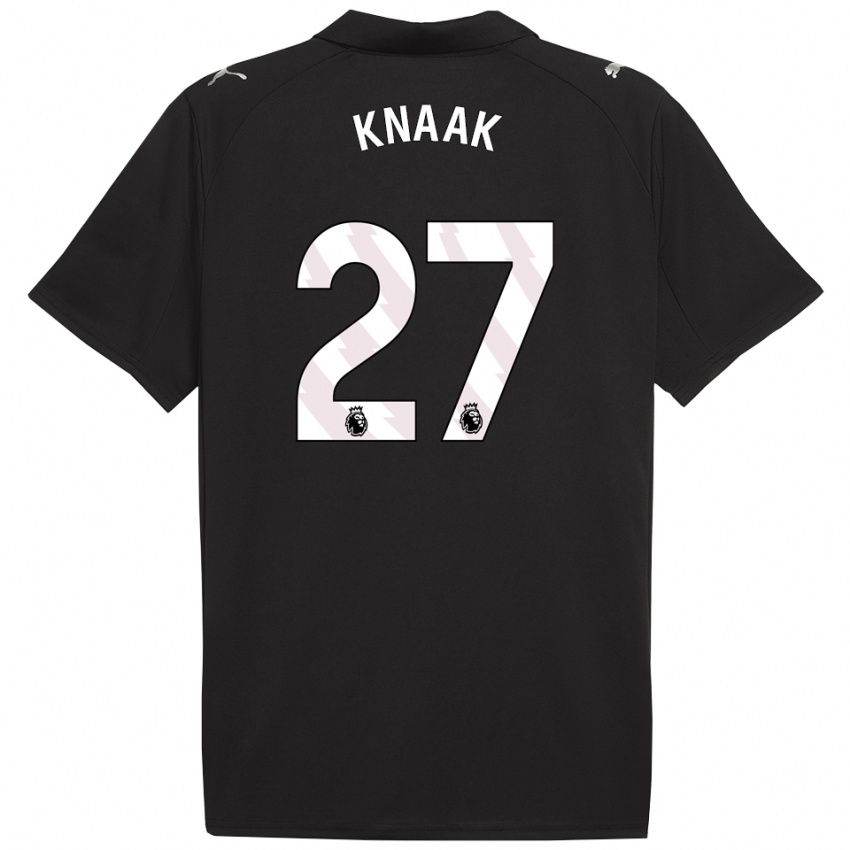 ילדים רבקה קנאק #27 שחור לבן הרחק ג'רזי 2025/26 חולצה קצרה