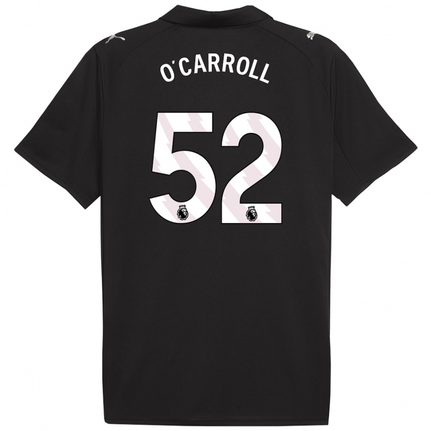ילדים איב או'קארול #52 שחור לבן הרחק ג'רזי 2025/26 חולצה קצרה
