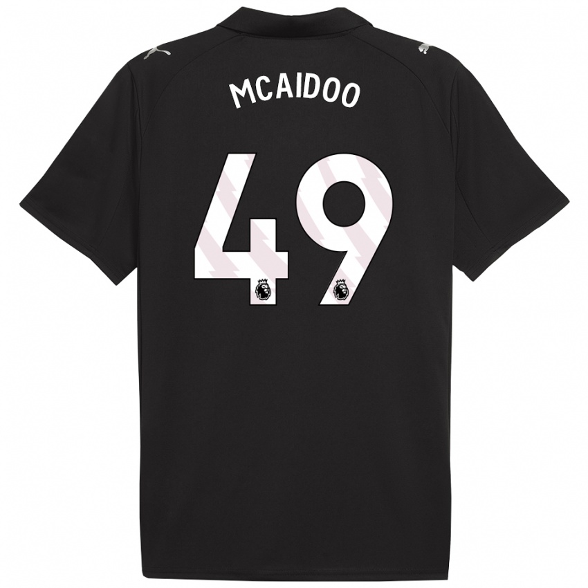 ילדים Ryan Mcaidoo #49 שחור לבן הרחק ג'רזי 2025/26 חולצה קצרה