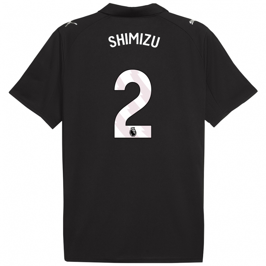 ילדים ריסה שימיזו #2 שחור לבן הרחק ג'רזי 2025/26 חולצה קצרה