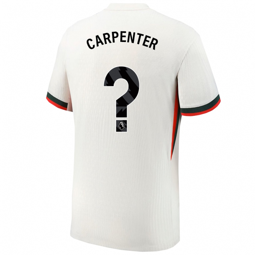 ילדים אלי קרפנטר #0 לבן ירוק הרחק ג'רזי 2025/26 חולצה קצרה