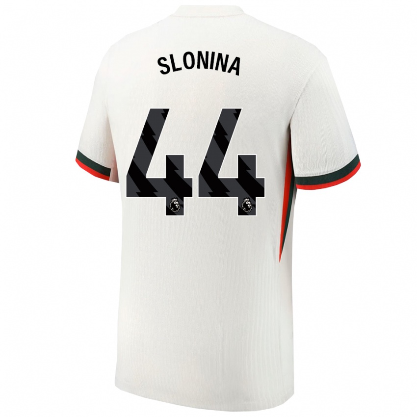 ילדים גבריאל סלונינה #44 לבן ירוק הרחק ג'רזי 2025/26 חולצה קצרה