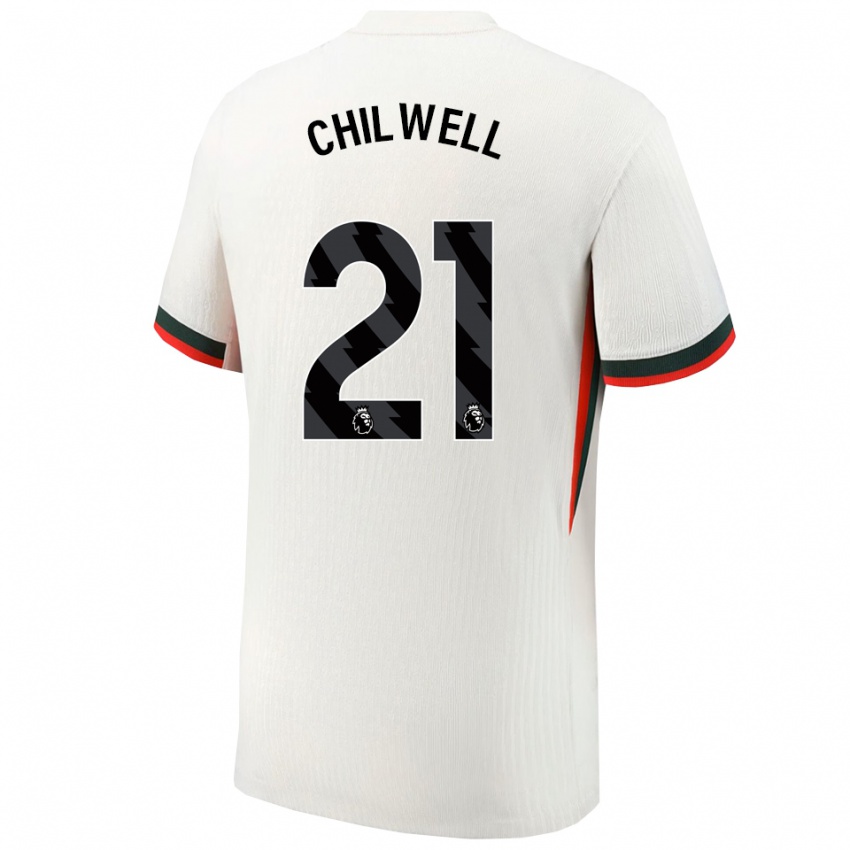 ילדים בן צ'ילוול #21 לבן ירוק הרחק ג'רזי 2025/26 חולצה קצרה