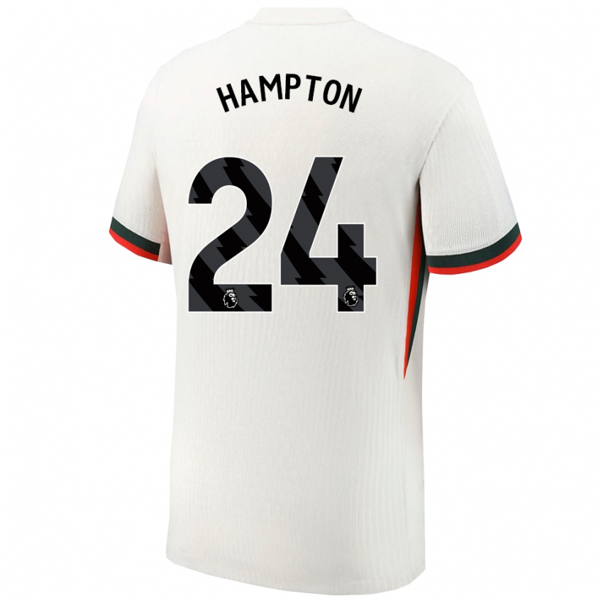 ילדים האנה המפטון #24 לבן ירוק הרחק ג'רזי 2025/26 חולצה קצרה